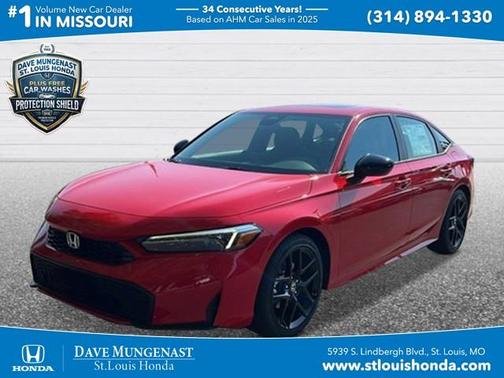 Rallye Red 2026 Honda Civic Hybrid Sport