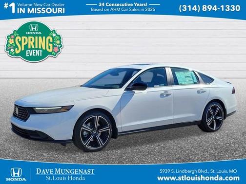 Platinum White Pearl 2026 Honda Accord Hybrid Sport