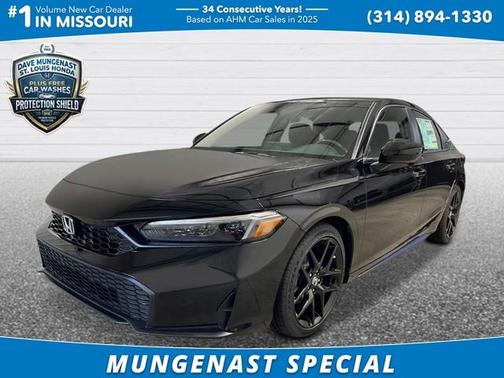 Crystal Black Pearl 2026 Honda Civic Sport