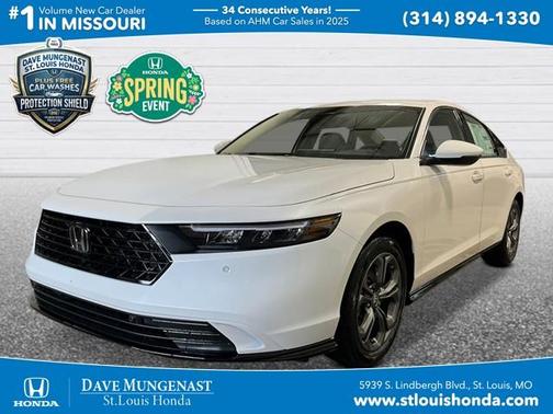 Platinum White Pearl 2026 Honda Accord Hybrid EX-L