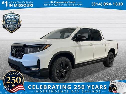 Platinum White Pearl 2026 Honda Ridgeline Black Edition
