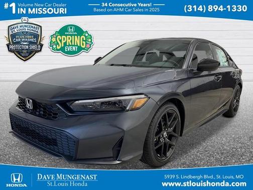 Meteorite Gray Metallic 2026 Honda Civic Sport