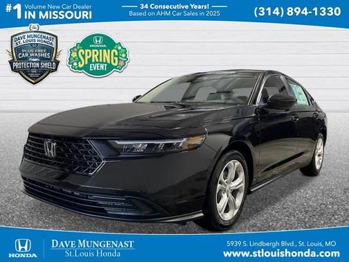 Crystal Black Pearl 2026 Honda Accord LX