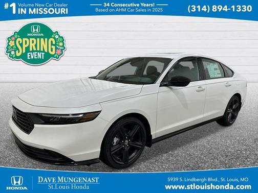 Platinum White Pearl 2026 Honda Accord Hybrid Sport-L