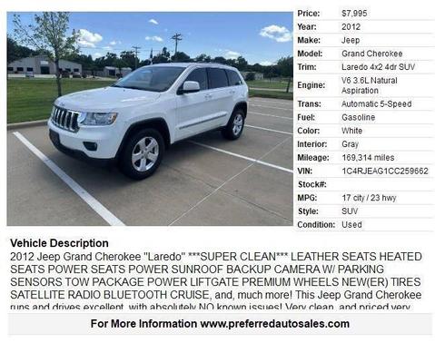 2012 Jeep Grand Cherokee Laredo