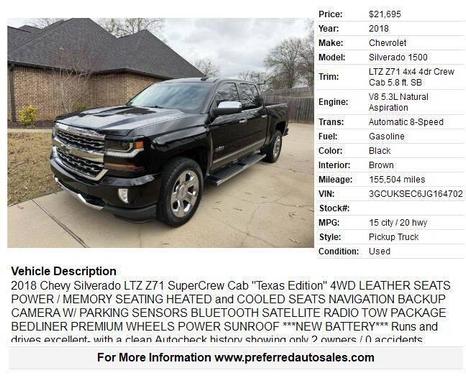 2018 Chevrolet Silverado 1500 LTZ