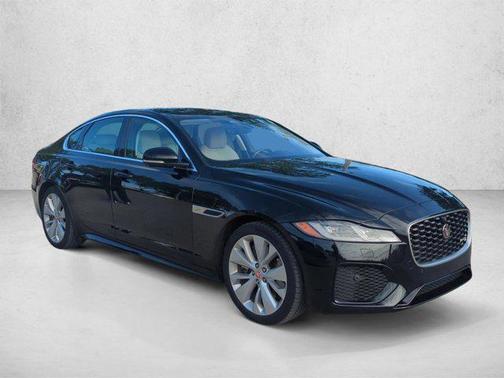 Santorini Black Metallic 2021 Jaguar XF R-Dynamic SE P300 AWD Automatic