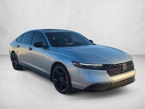 Solar Silver Metallic 2025 Honda Accord Hybrid Sport-L