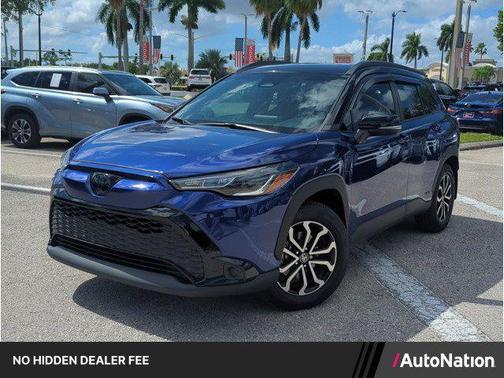 Blue Crush Metallic/Jet Black 2024 Toyota Corolla Cross Hybrid SE