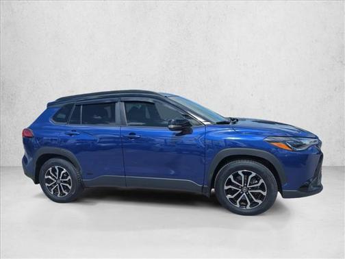 Blue Crush Metallic/Jet Black 2024 Toyota Corolla Cross Hybrid SE