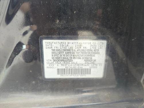 2018 Nissan Versa 1.6 SV