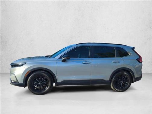 Solar Silver Metallic 2025 Honda CR-V Hybrid Sport FWD
