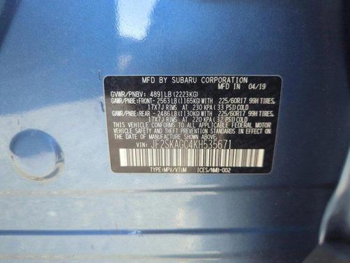 Horizon Blue Pearl 2019 Subaru Forester Premium