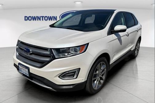 White Platinum Clearcoat Metallic 2016 Ford Edge Titanium