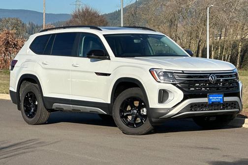Opal White 2026 Volkswagen Atlas 2.0T Peak Edition SUV