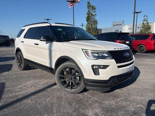 White Platinum Clearcoat Metallic 2019 Ford Explorer sport