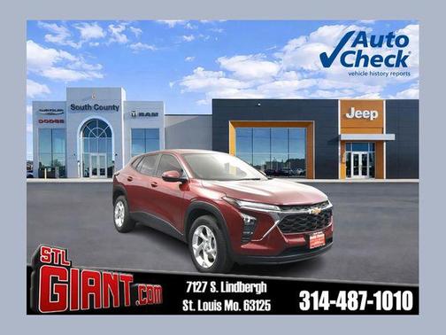 Crimson Metallic 2025 Chevrolet Trax LS