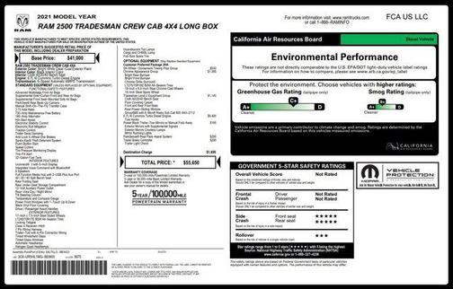 2021 RAM 2500 Tradesman Crew Cab 4x4 8' Box