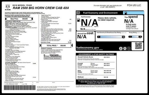 2018 RAM 2500 Big Horn Crew Cab 4x4 6'4' Box