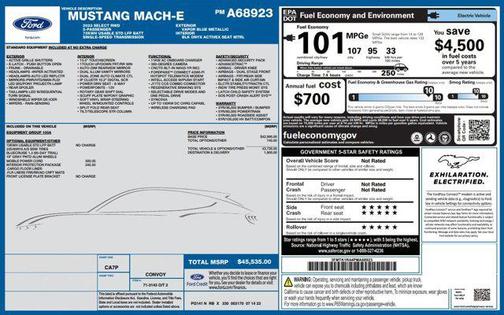 Vapor Blue Metallic 2023 Ford Mustang Mach-E Select
