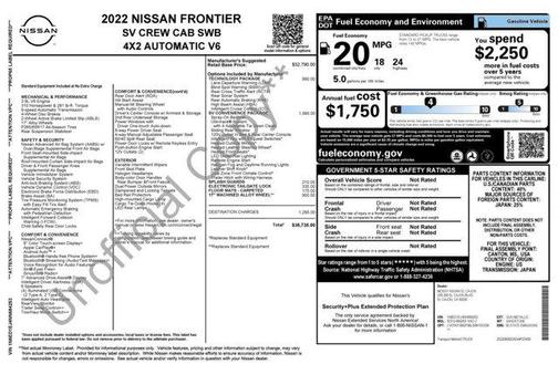 2022 Nissan Frontier SV