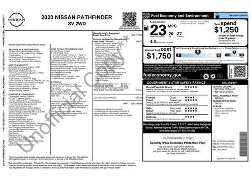 2020 Nissan Pathfinder SV 2WD