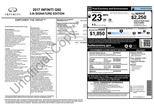 2017 INFINITI Q50 3.0t Signature Edition