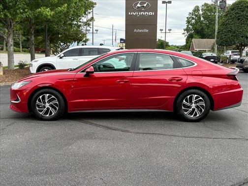 Calypso Red 2021 Hyundai SONATA Hybrid Blue