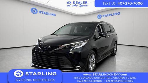 Midnight Black Metallic 2021 Toyota Sienna Limited 7-Passenger
