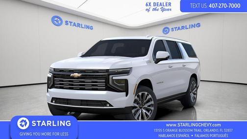 Polar White Tricoat 2026 Chevrolet Suburban High Country, 4WD