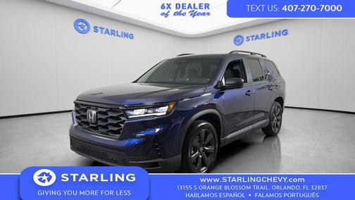 Obsidian Blue Pearl 2025 Honda Pilot Sport