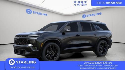 Mosaic Black Metallic 2026 Chevrolet Traverse RS