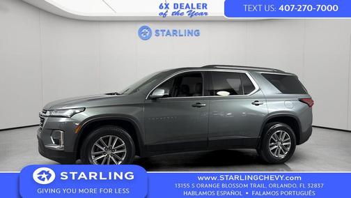 Silver Sage Metallic 2023 Chevrolet Traverse LT Cloth