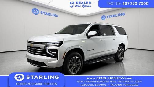 Summit White 2025 Chevrolet Suburban LT
