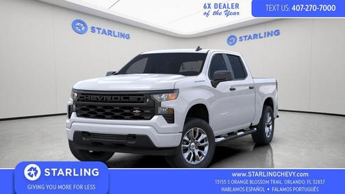 Summit White 2026 Chevrolet Silverado 1500 Custom
