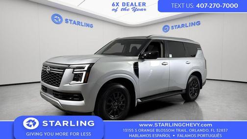 Brilliant Silver Metallic 2025 Nissan Armada SV 2WD