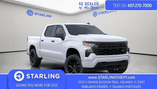 Summit White 2026 Chevrolet Silverado 1500 Custom