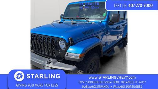 Hydro Blue Pearlcoat 2023 Jeep Gladiator Willys 4x4