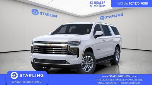 Summit White 2026 Chevrolet Suburban LT