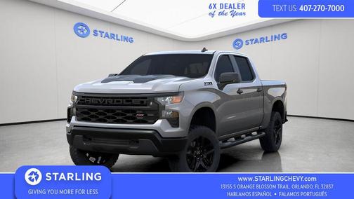 Sterling Gray Metallic 2026 Chevrolet Silverado 1500 Custom Trail Boss