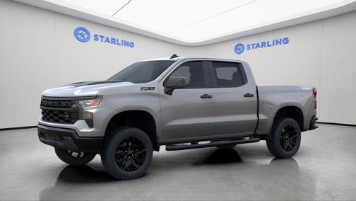 Sterling Gray Metallic 2026 Chevrolet Silverado 1500 Custom Trail Boss