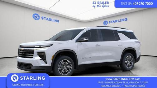 Polar White Tricoat 2026 Chevrolet Traverse LT