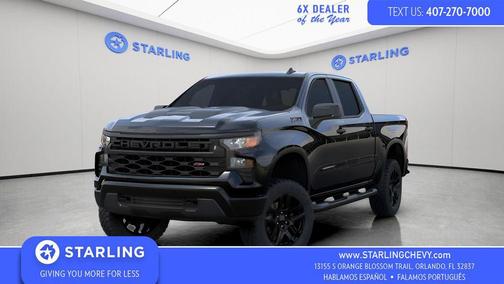 Black 2026 Chevrolet Silverado 1500 Custom Trail Boss