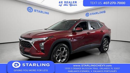 Crimson Metallic 2025 Chevrolet Trax LT