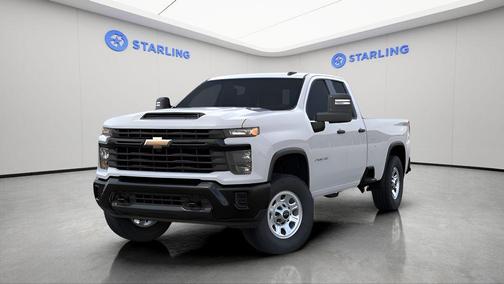 Summit White 2026 Chevrolet Silverado 2500 Double Cab, Long Bed, WT, 4WD