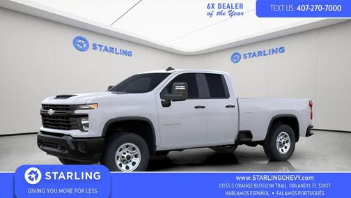Summit White 2026 Chevrolet Silverado 2500 Double Cab, Long Bed, WT, 4WD