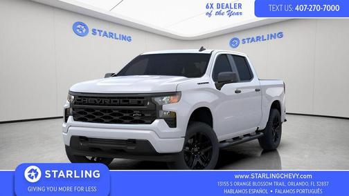 Summit White 2026 Chevrolet Silverado 1500 Custom