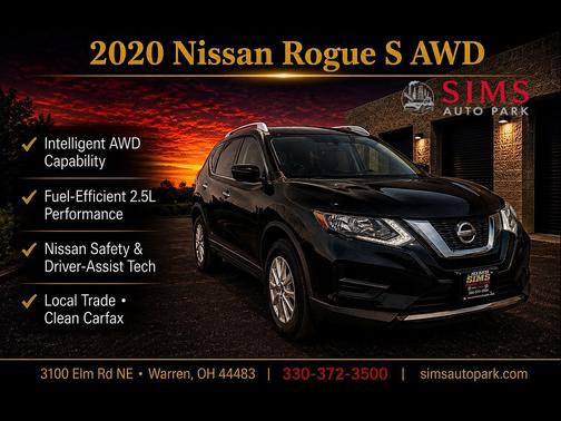 Magnetic Black Pearl 2020 Nissan Rogue S
