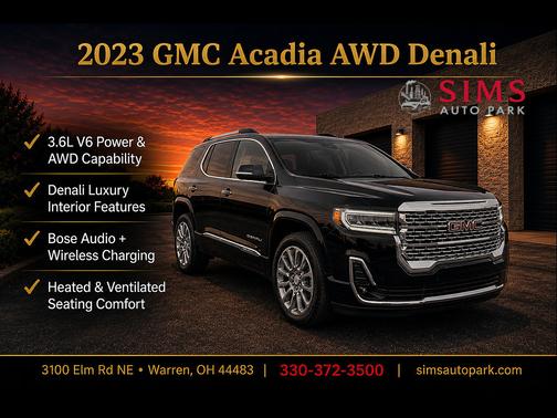 Ebony Twilight Metallic 2023 GMC Acadia Denali