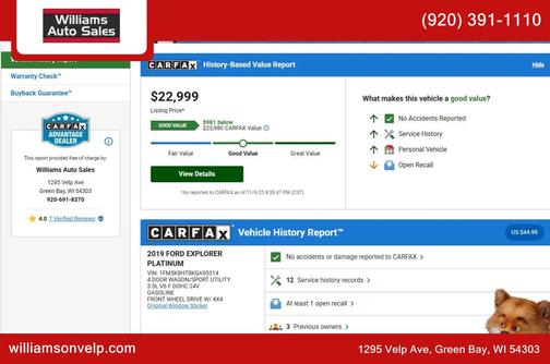 2019 Ford Explorer Platinum